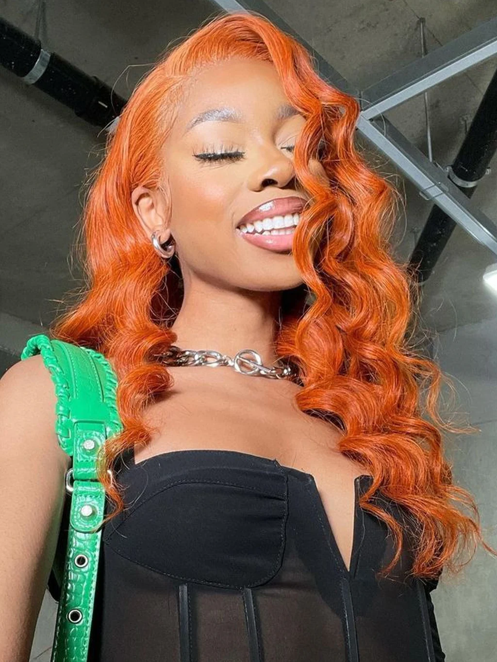 Dorsanee Copper Red Ginger Colored Body Wave 4x4/13x4 Lace Front Human Hair Wigs - Image 4