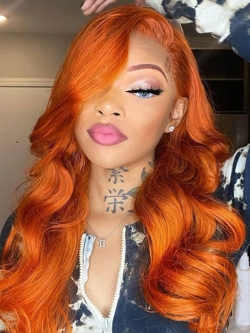 Dorsanee Copper Red Ginger Colored Body Wave 4x4/13x4 Lace Front Human Hair Wigs - Image 6