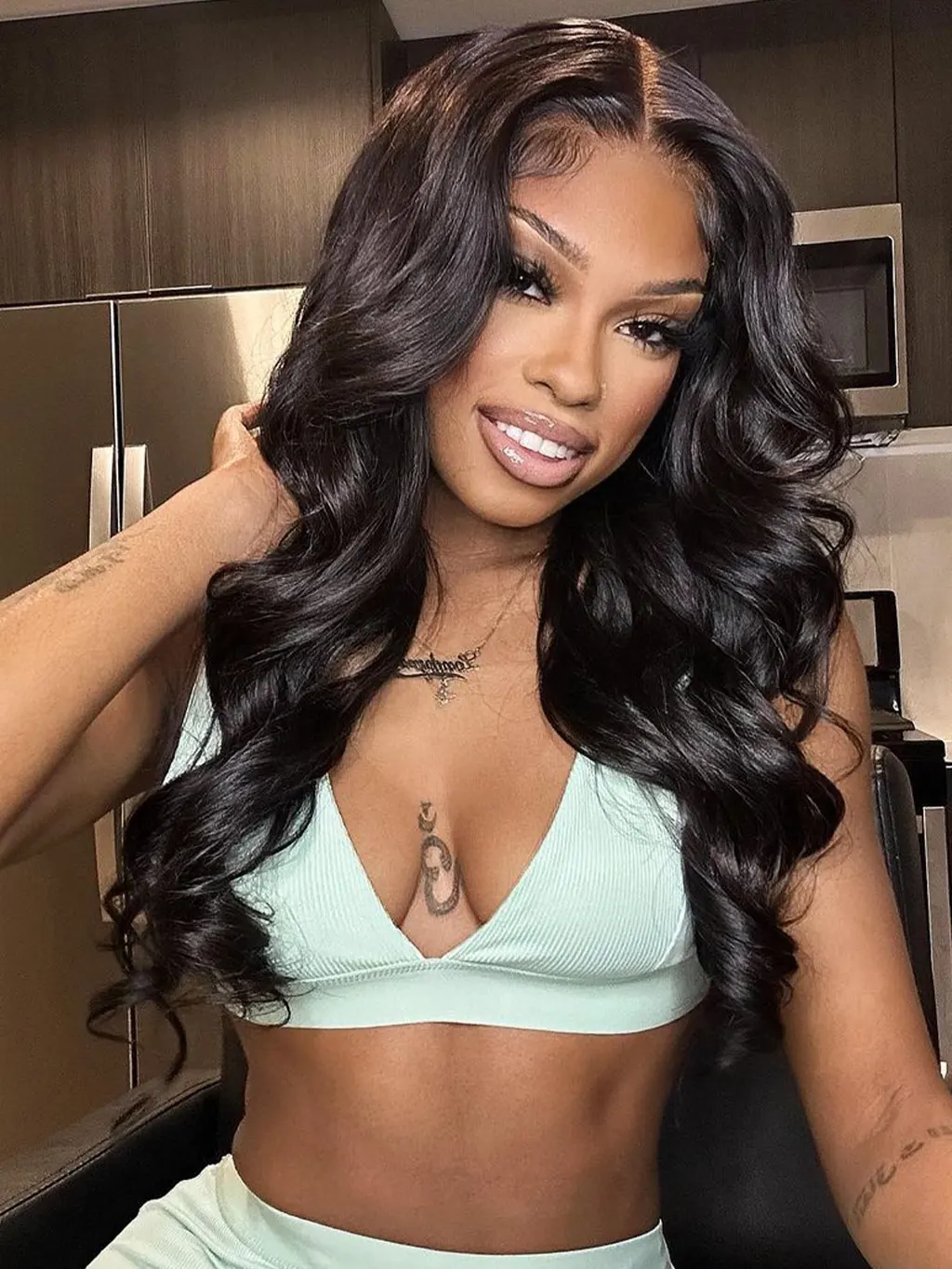 Dorsanee Ready to Wear and Go Glueless 6x4 Pre-plucked Bleached Knots Pre Cut Body Wave Human Hair Wigs - Image 3