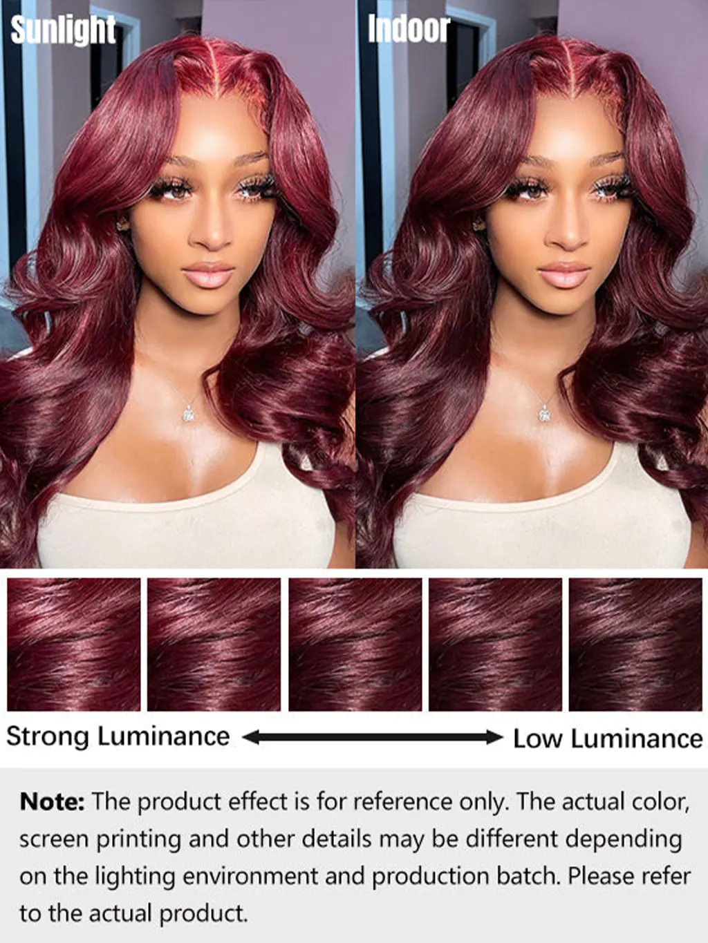 Dorsanee 99J Body Wave 13x4 Undetectable Lace Front Wig 180% Density - Image 7