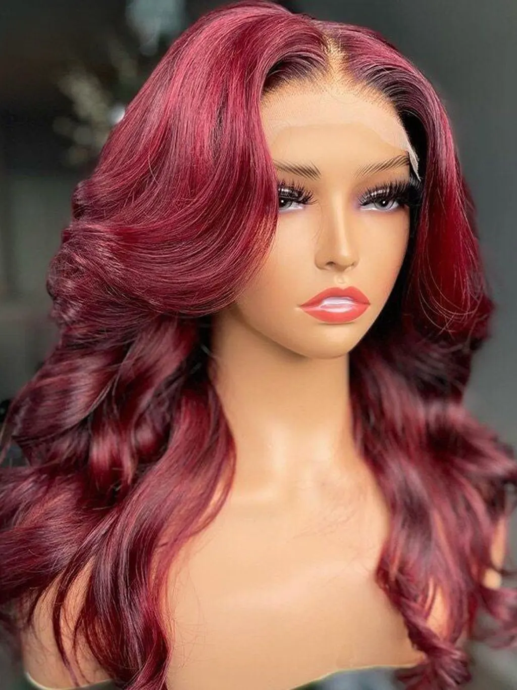 Dorsanee 99J Burgundy Colored Wear & Go Pre Cut Glueless Straight Human Hair Wigs - Image 7