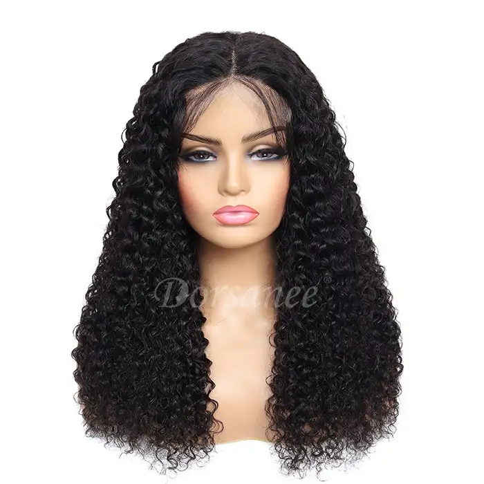 Dorsanee 250 Density Jerry Curly 5x5 HD Lace Closure Virgin Human Hair Wigs - Image 11