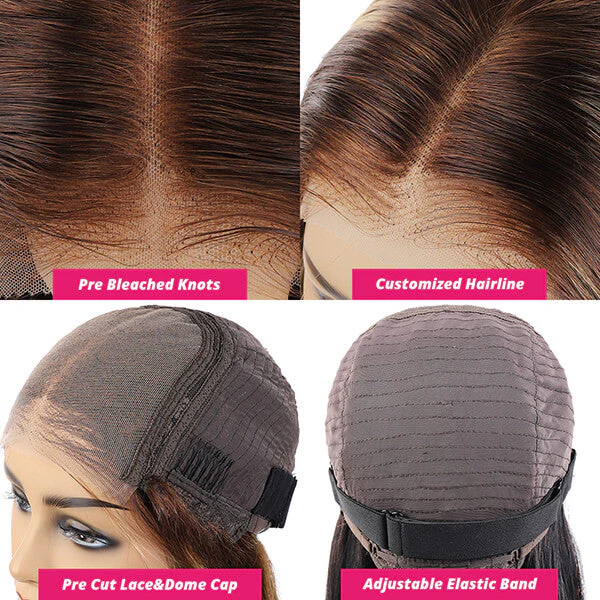 Dorsanee P4/27 Honey Blonde Brown Highlight Streaks 13×4/6×4 HD Lace Front Body Wave Human Hair Wigs - Image 7