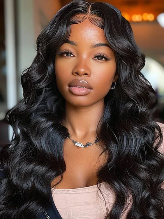 Dorsanee Pre Plucked 5x5 Glueless Lace Closure Body Wave Human Hair Wigs - Image 3