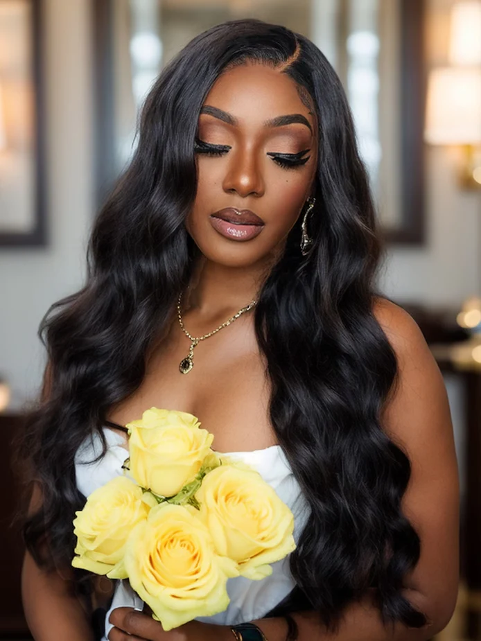 Dorsanee Pre Plucked 5x5 Glueless Lace Closure Body Wave Human Hair Wigs - Image 8