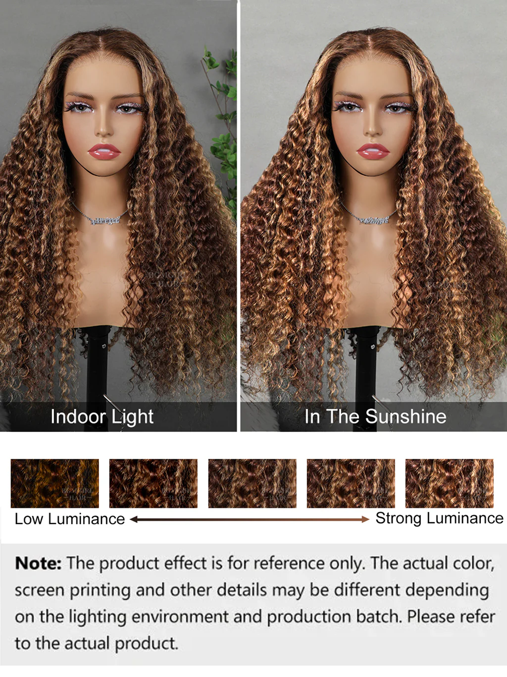 Dorsanee P4/27 Honey Blonde Brown Highlight 5x5/13x4 Lace Front Deep Wave Human Hair Wigs - Image 8