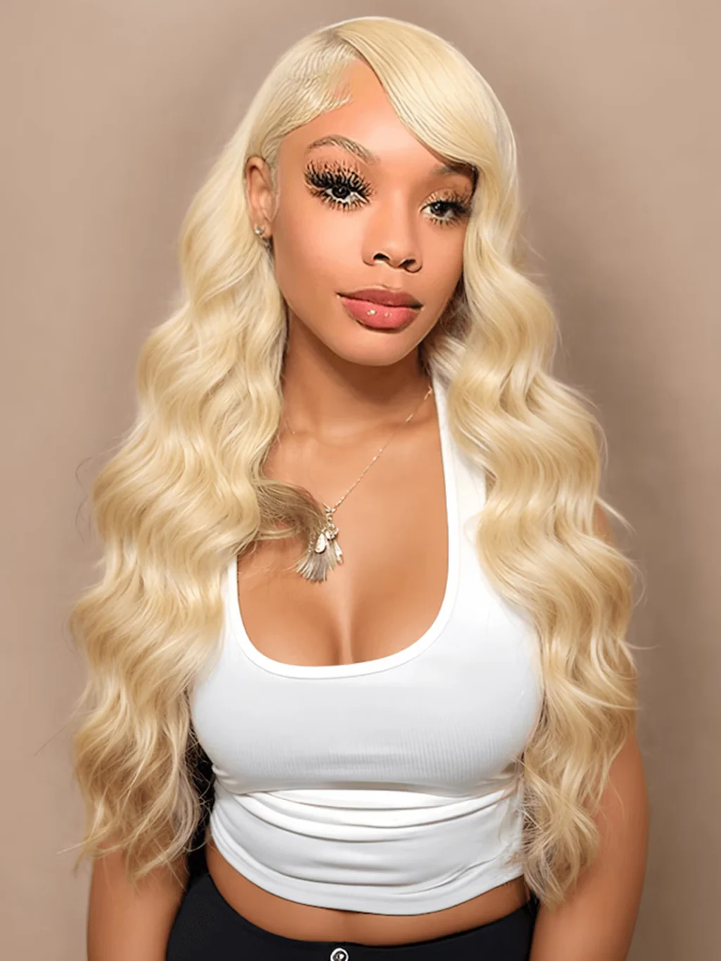 Dorsanee 613 Blonde 200 Density 13x4 HD Lace Front Body Wave Human Hair Wigs - Image 5