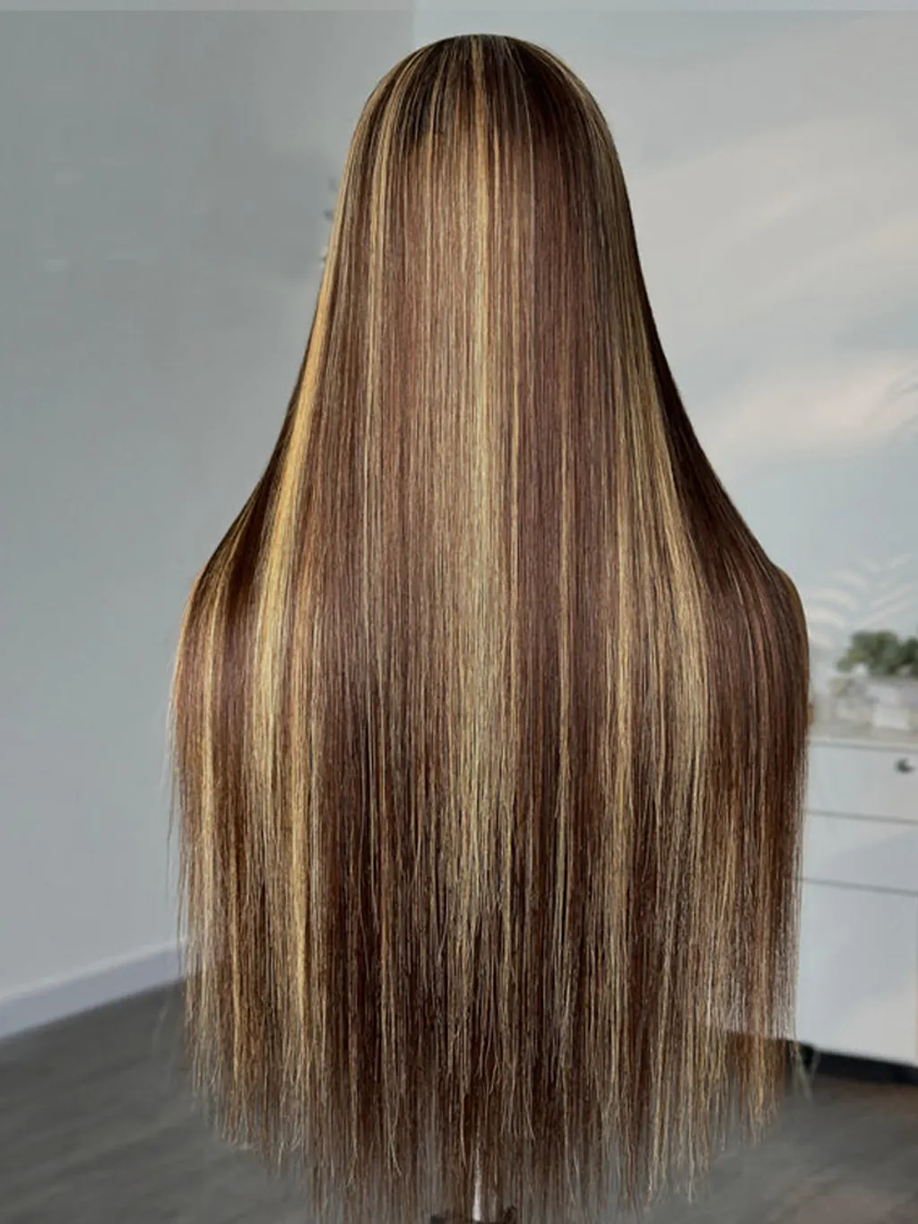 Dorsanee Honey Blonde Brown Highlight Wear Go Glueless 6x4 Lace Closure Human Hair Wigs - Image 5