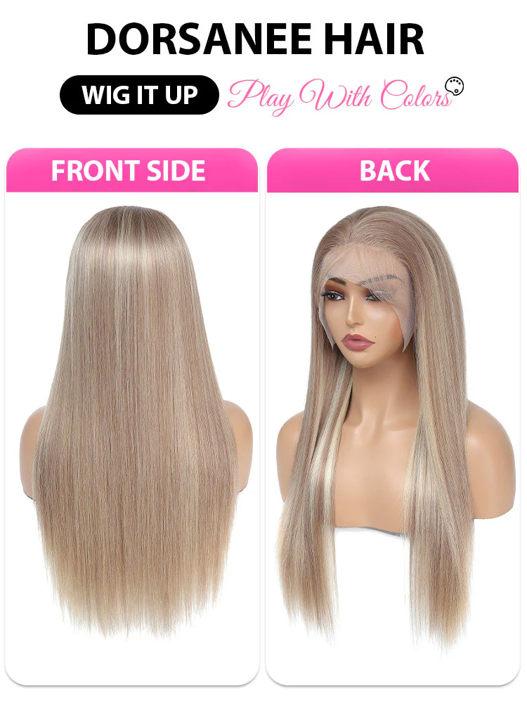 Dorsanee P18/613 Blonde Light Brown Highlight 13x4 Lace Front Straight Human Hair Wigs(bigekane's Pick) - Image 11