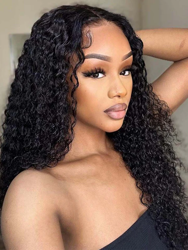 Dorsanee U Part Jerry Curly Glueless Virgin Human Hair Wigs - Image 7