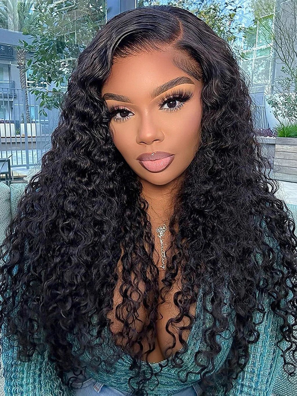 Dorsanee Jerry Curly Wig 4x4 Lace Closure Human Hair Wigs 250% Density - Image 3