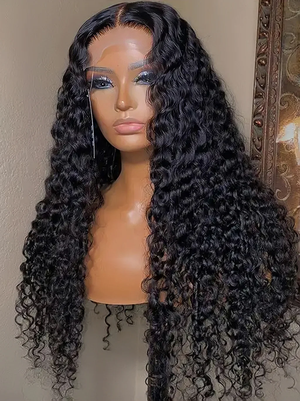 Dorsanee Jerry Curly Wig 4x4 Lace Closure Human Hair Wigs 250% Density - Image 7
