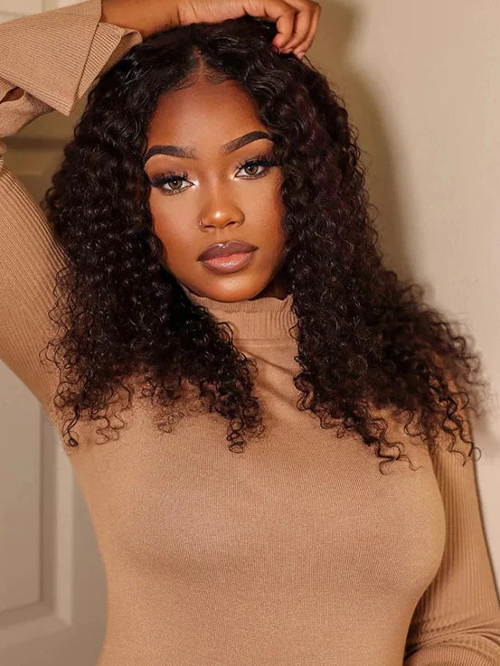 Dorsanee Kinky Curly No Lace No Glue V Part Beginner Friendly Human Hair Wig - Image 3