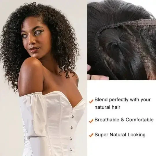Dorsanee 250 Density Kinky Curly U Part Virgin Human Hair Wigs For Women - Image 6