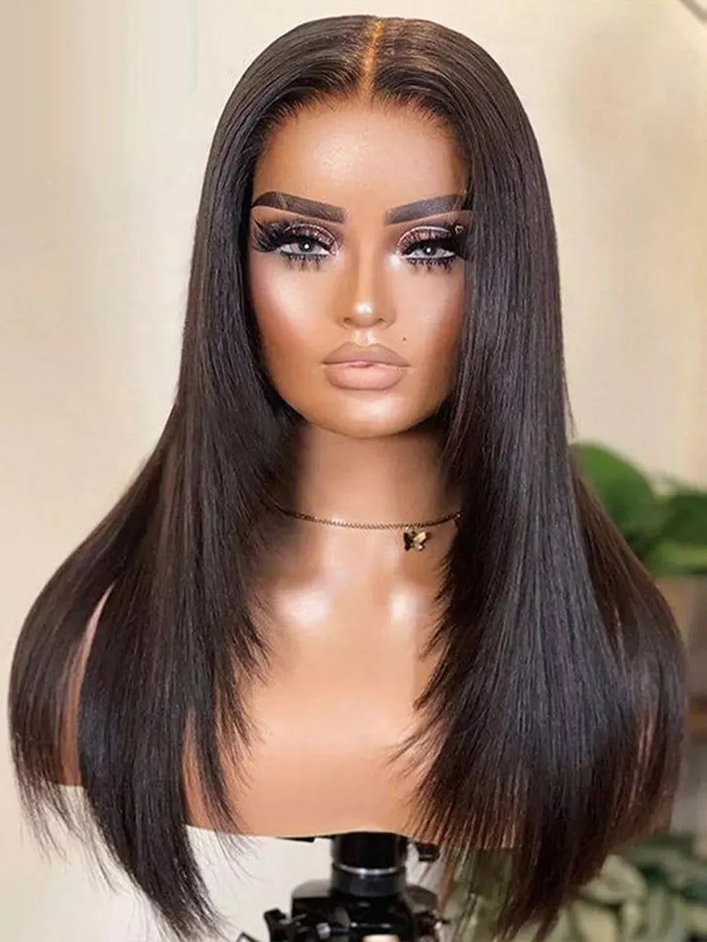 Dorsanee Layered 220 Density 13X4 Lace Front Straight Virgin Human Hair Wigs - Image 6