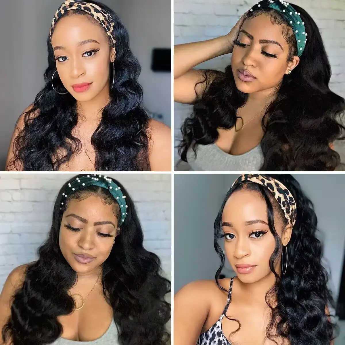 Dorsanee Headband Body Wave Human Hair Wigs No Gel No Glue Silk Scarf Beginner Friendly Wigs - Image 7
