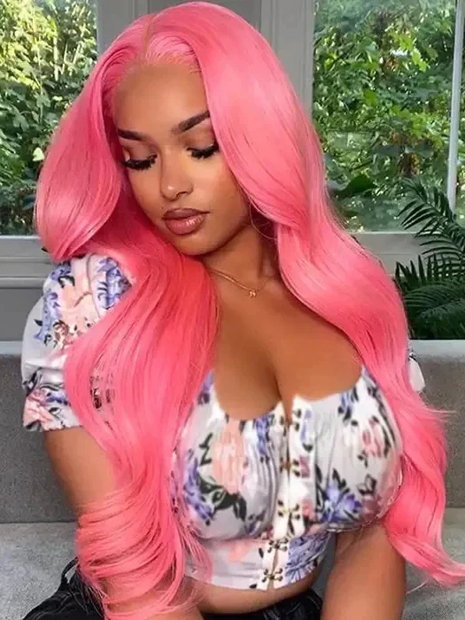 Dorsanee Pink 200% Density 13x4 Lace Front Body Wave Human Hair Wig - Image 6