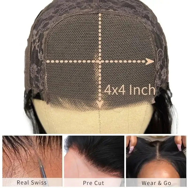 Dorsanee Wear and Go Beginner Friendly 4x4 Lace Closure Wigs Body Wave 3D Dome Cap Wig With Pre-plucked Hairline - Image 8