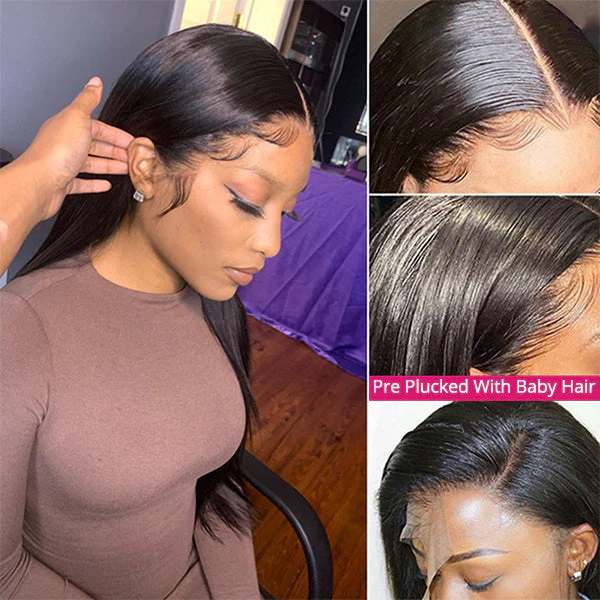 Dorsanee 5x5 Straight HD Transparent Lace Closure Glueless Human Hair Wigs - Image 6
