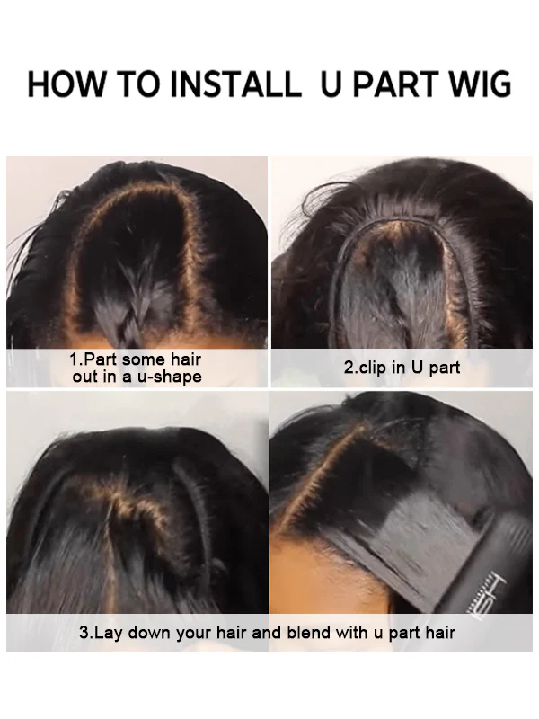 Dorsanee Hair U Part Wig Body Wave Human Hair Afforable Glueless Wigs 100% Human Hair Super Soft - Image 9