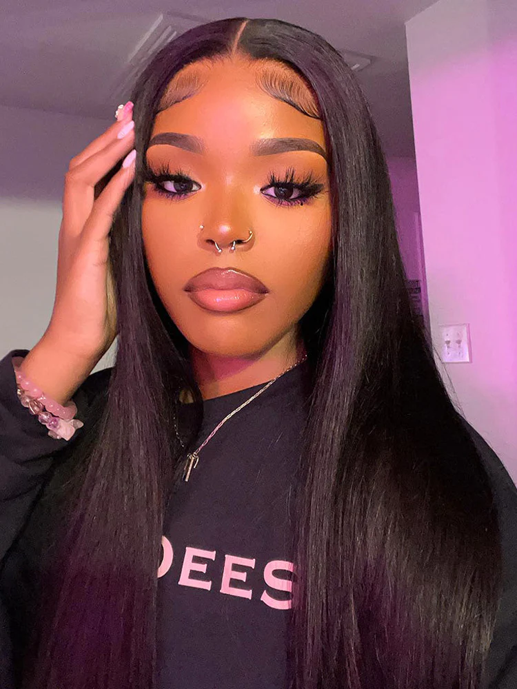 Dorsanee Wear And Go Per Cut Glueless 6x4 Lace Closure Straight Human Hair Wigs - Image 5