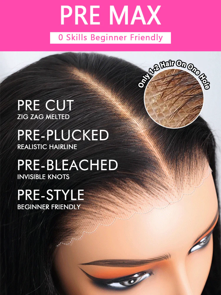 Dorsanee Wear And Go Per Cut Glueless 6x4 Lace Closure Straight Human Hair Wigs - Image 8