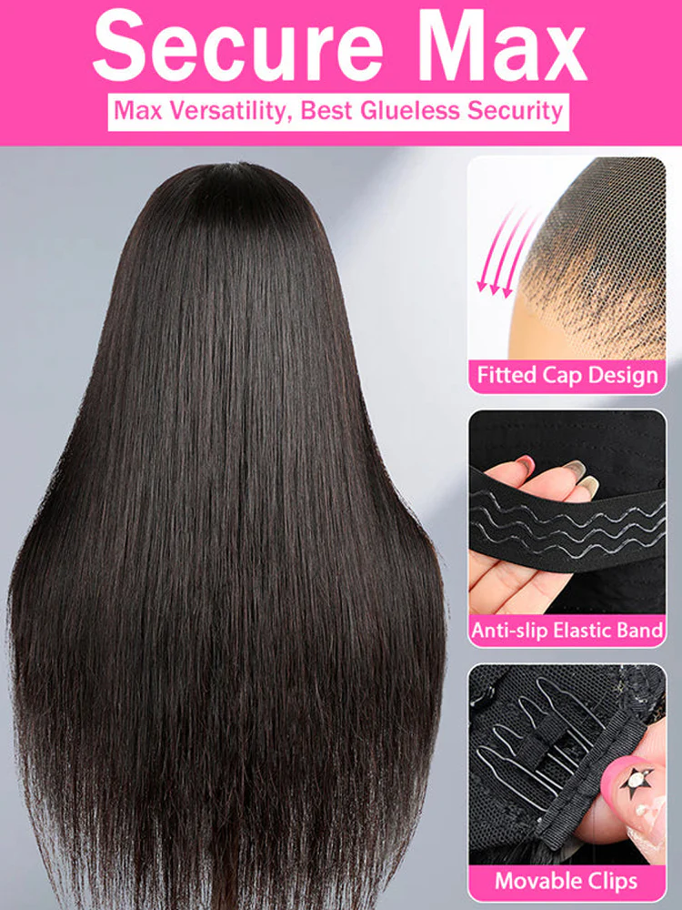 Dorsanee Wear And Go Per Cut Glueless 6x4 Lace Closure Straight Human Hair Wigs - Image 9