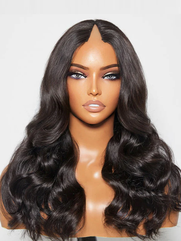 Dorsanee V-part Body Wave Virgin Human Hair Wigs No Leave Out For Women - Image 4