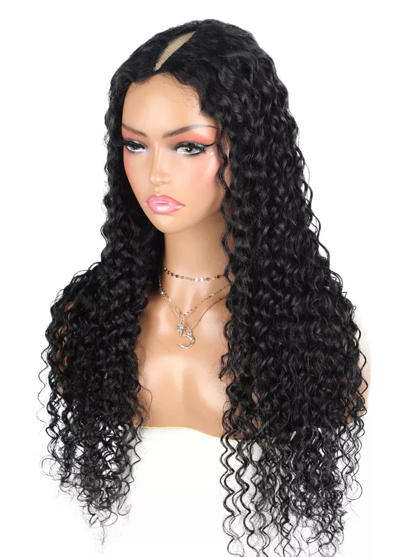 Dorsanee V Part Jerry Curly Wigs No Leave Out Natural Scalp Protective Style - Image 4