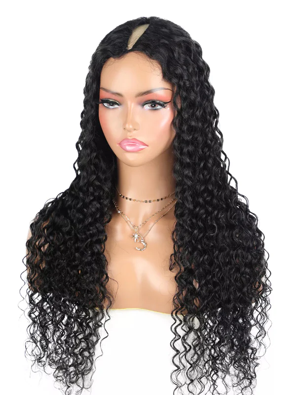 Dorsanee V Part Jerry Curly Wigs No Leave Out Natural Scalp Protective Style - Image 5