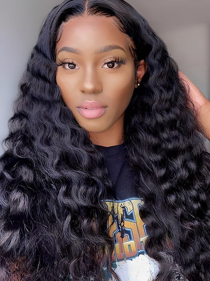 Dorsanee 250 Density Water Wave 13x4 HD Lace Front Wet and Wavy Human Hair Wig - Image 4