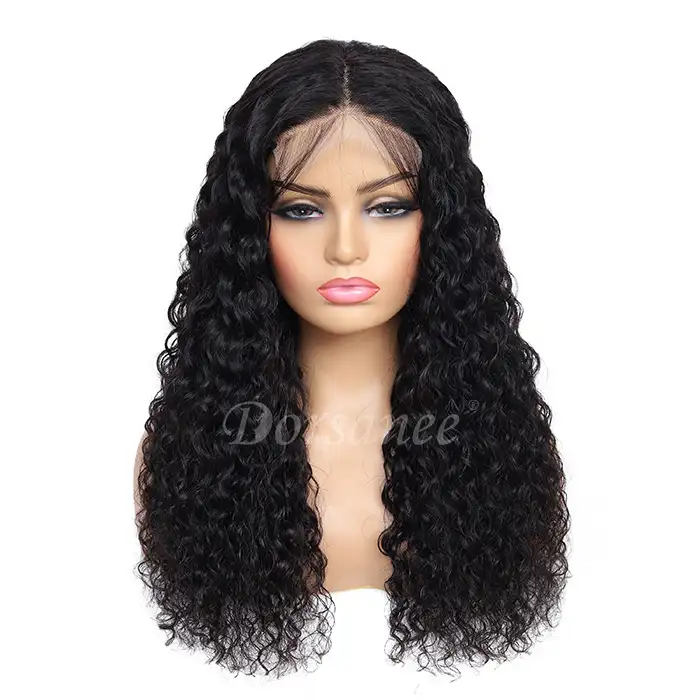 Dorsanee 250 Density Water Wave 5x5 Lace Closure Wet and Wavy Human Hair Wigs - Image 11
