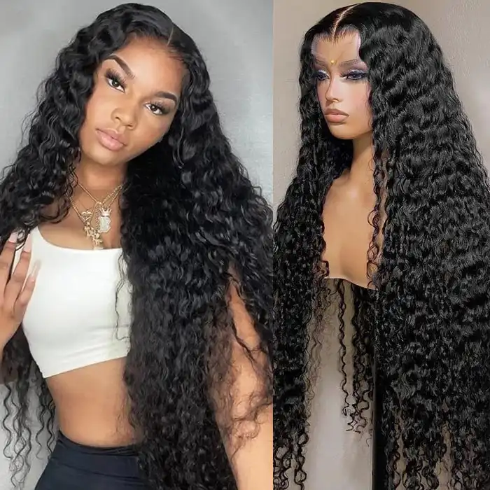 Dorsanee 250 Density Water Wave 5x5 Lace Closure Wet and Wavy Human Hair Wigs - Image 4