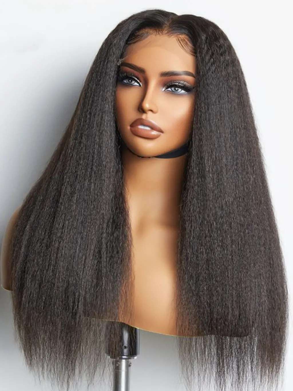 Dorsanee 250 Density Wear Go Glueless Yaki 6x4 Lace Closure Wig Kinky Straight Human Hair Wigs - Image 3