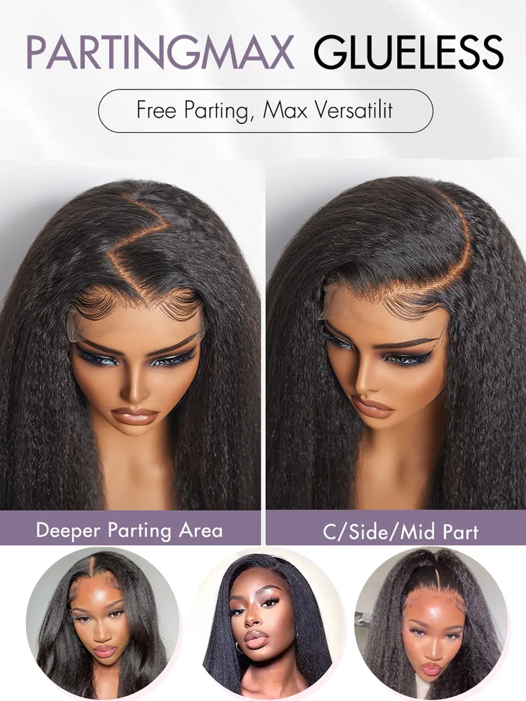 Dorsanee 250 Density Wear Go Glueless Yaki 6x4 Lace Closure Wig Kinky Straight Human Hair Wigs - Image 6