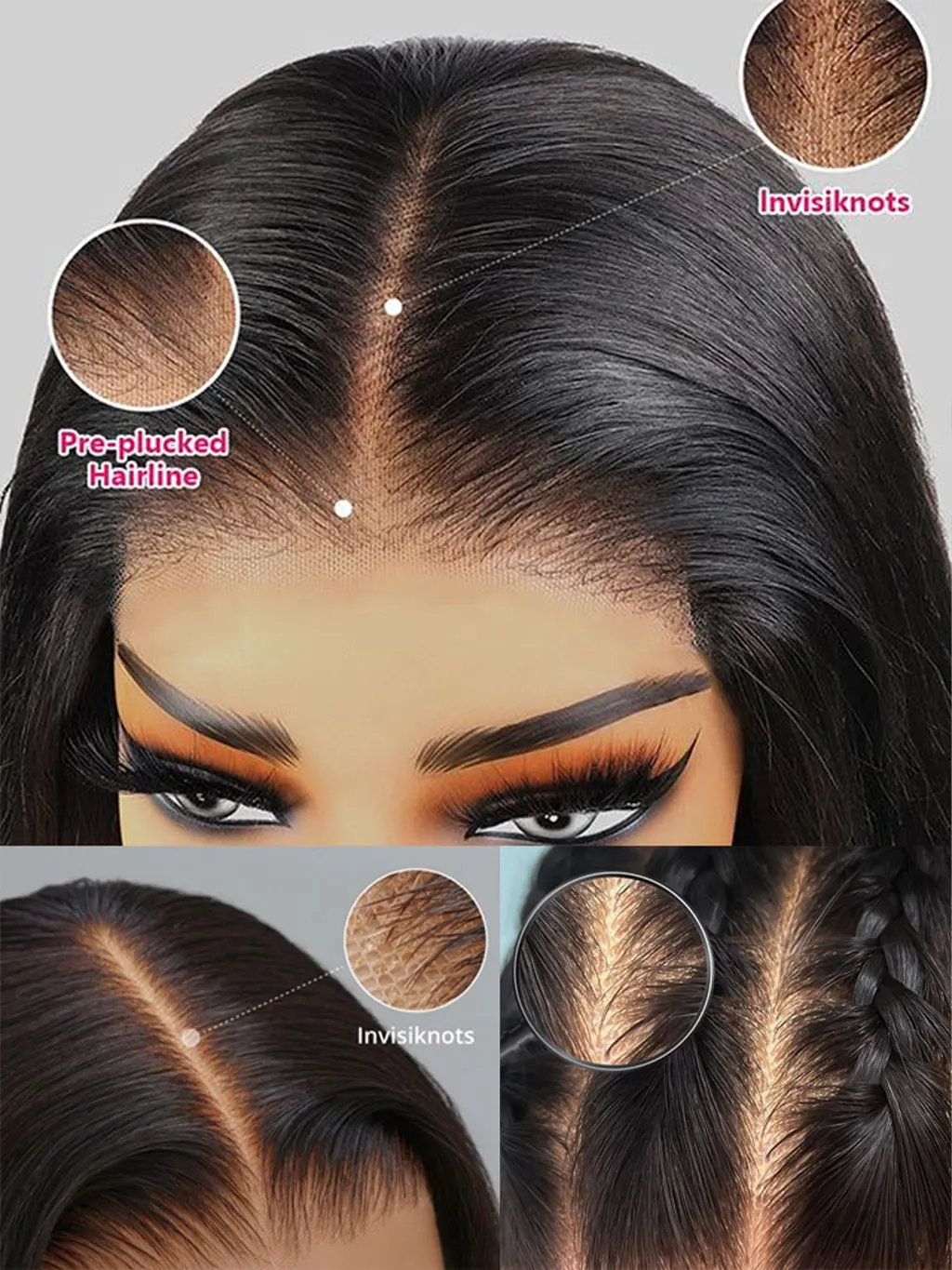 Dorsanee 250 Density Wear Go Glueless Pre Plucked 6x4 Lace Closure Straight Human Hair Wig - Image 8