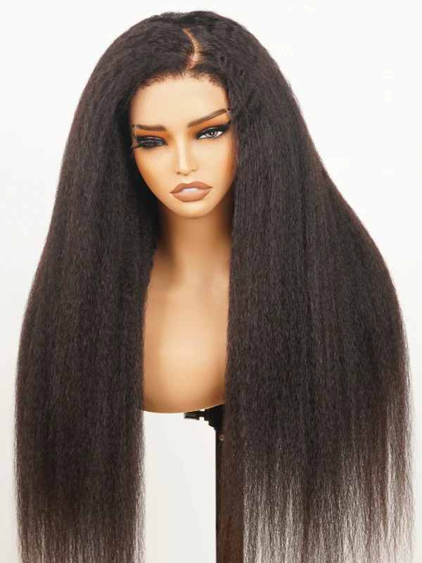 13x4 Lace Front Kinky Straight Yaki Human Hair Wigs Flash Sale - Image 5