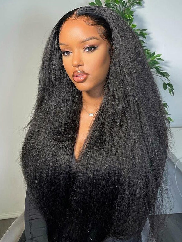 13x4 Lace Front Kinky Straight Yaki Human Hair Wigs Flash Sale - Image 6