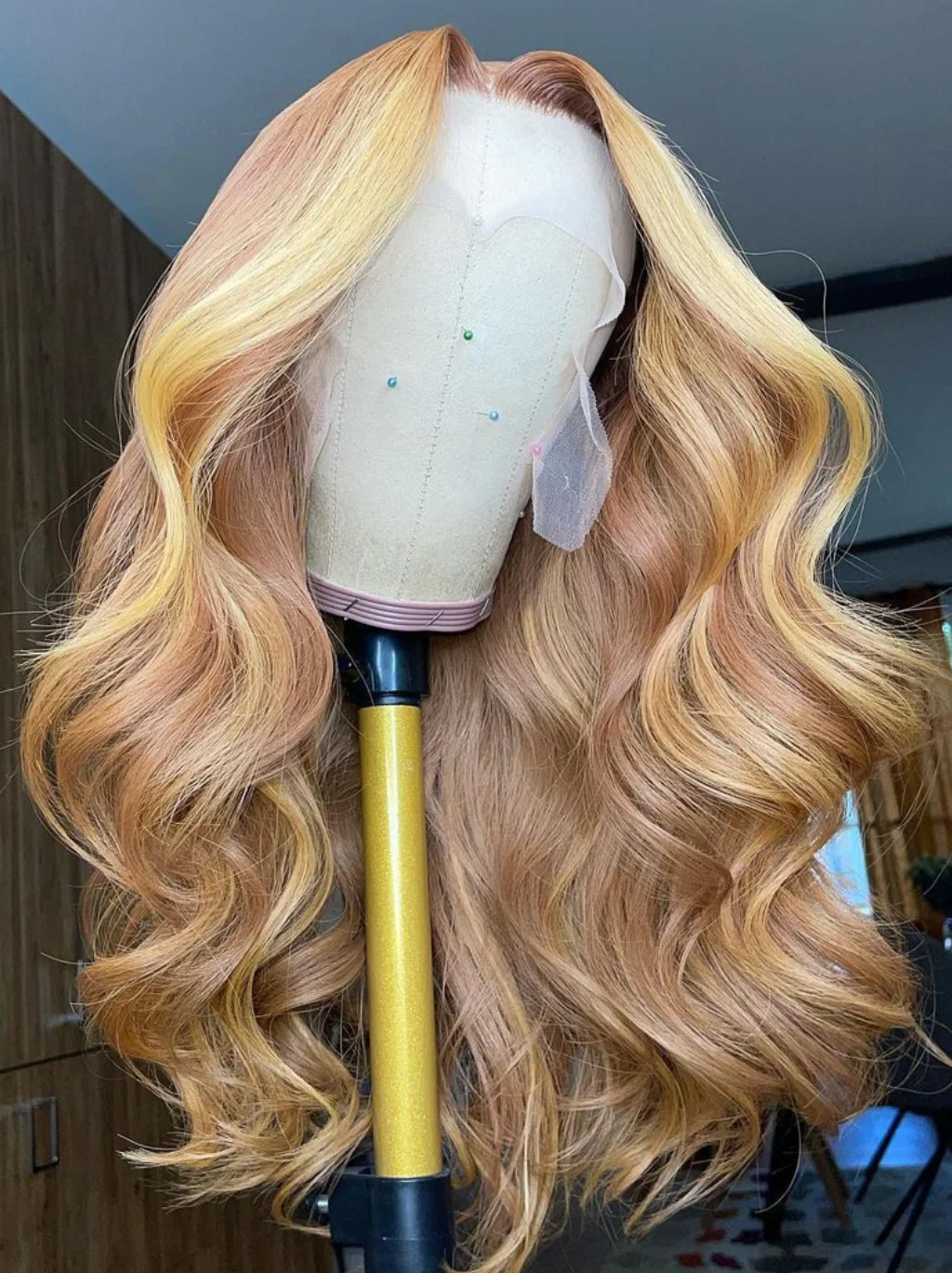 Dorsanee Honey Blonde Tea Light Brown Body Wave 13x4 Lace Front Human Hair Wigs - Image 5