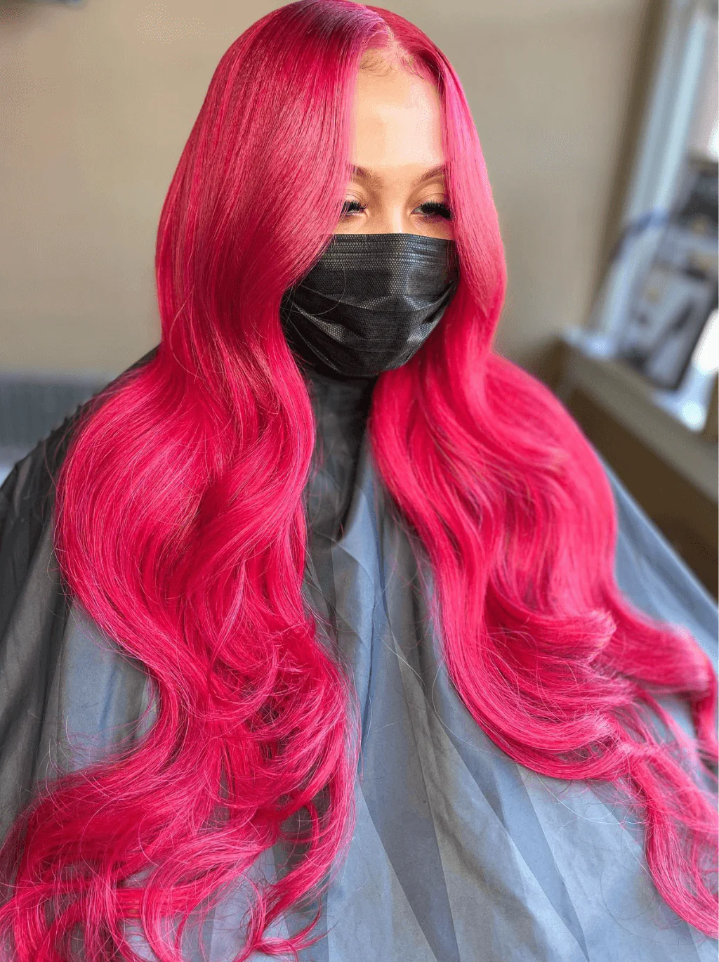 Dorsanee Hot Pink Red 13x4 HD Lace Front Virgin Remy Human Hair Wigs - Image 2