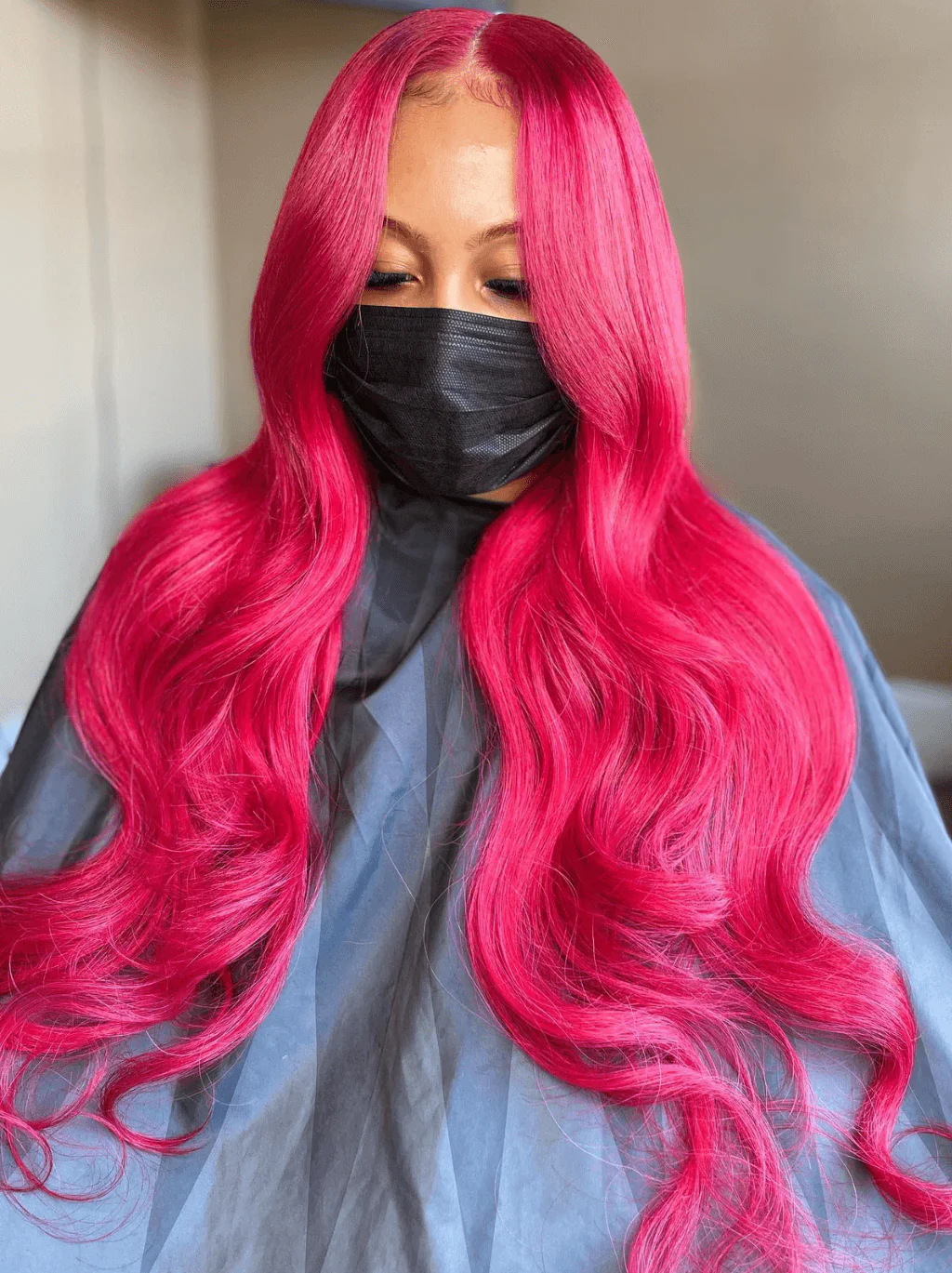Dorsanee Hot Pink Red 13x4 HD Lace Front Virgin Remy Human Hair Wigs - Image 4