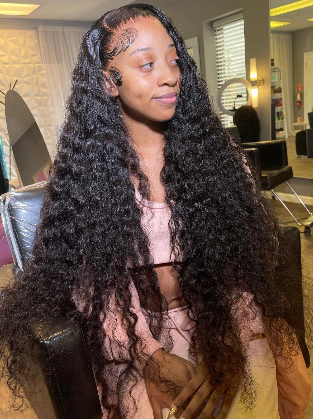 Dorsanee Long Wig 42 40 38 36 34 32 30 inch Deep Wave Curly 13x4 Lace Front Human Hair Wigs - Image 4