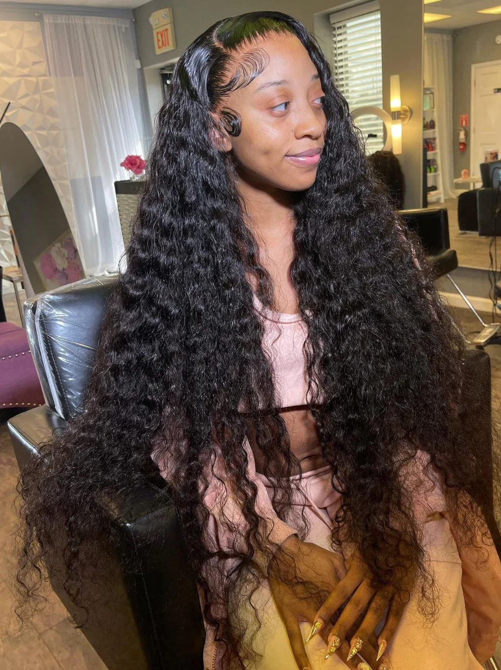 Dorsanee Long Wig 42 40 38 36 34 32 30 inch Deep Wave Curly 13x4 Lace Front Human Hair Wigs - Image 6