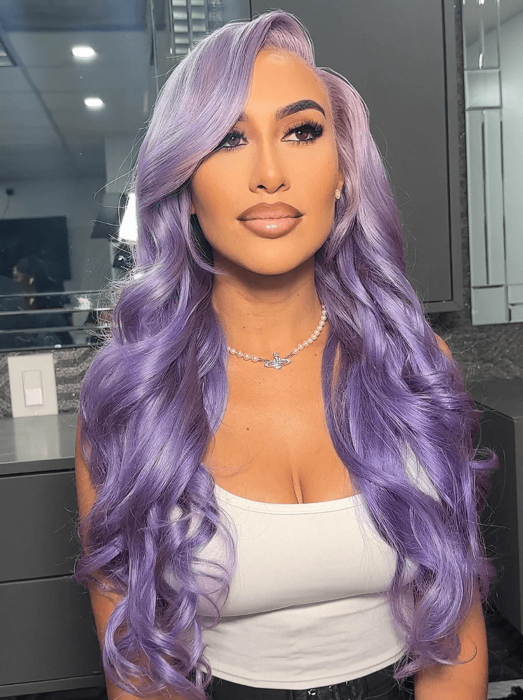 Dorsanee Lavender Purple Body Wave 13x4 Lace Front Virgin Human Hair Wigs - Image 4