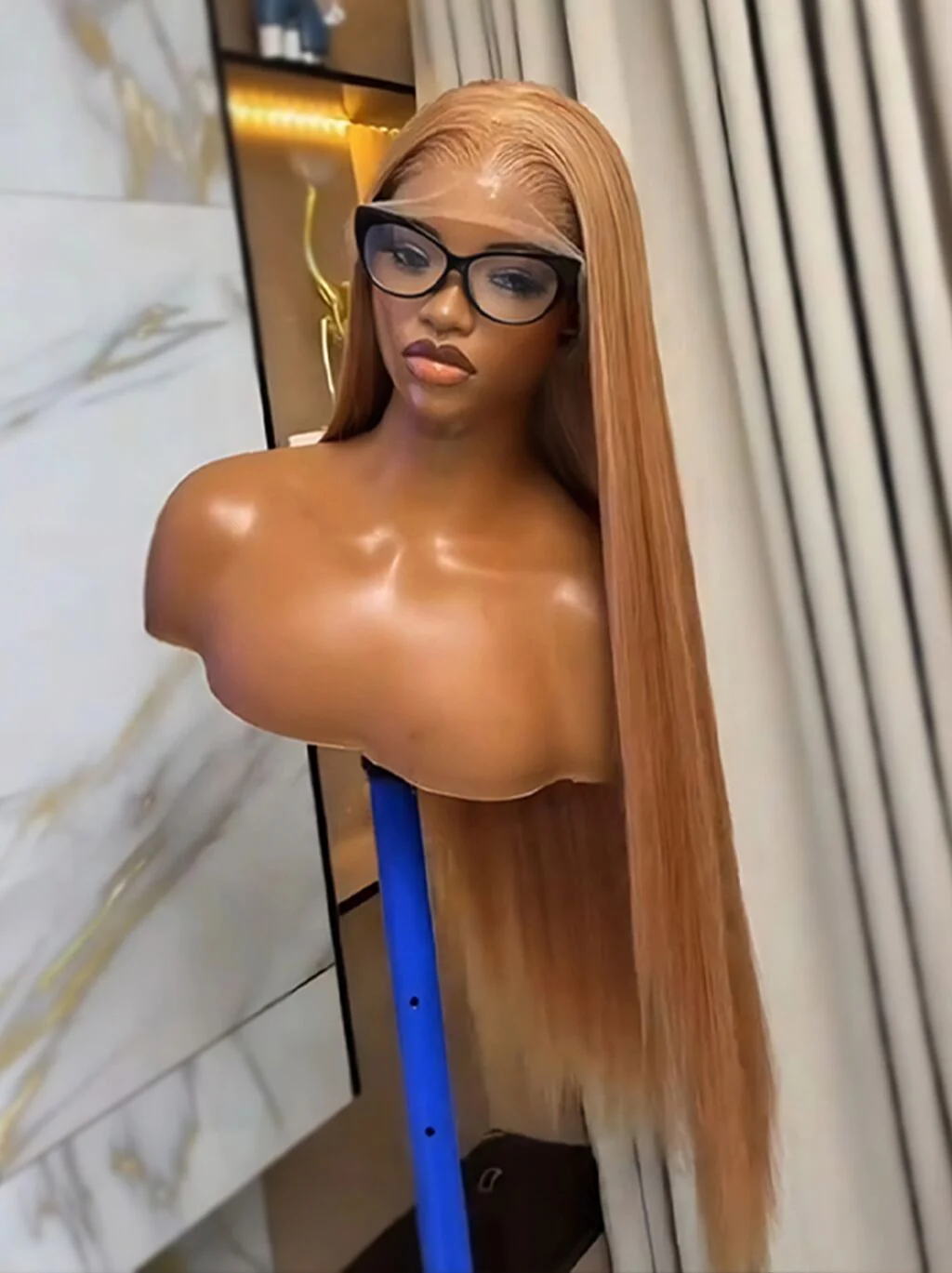 Dorsanee Light Honey Caramel Blonde 13x4 Lace Front Human Hair Wigs 200 Density - Image 2