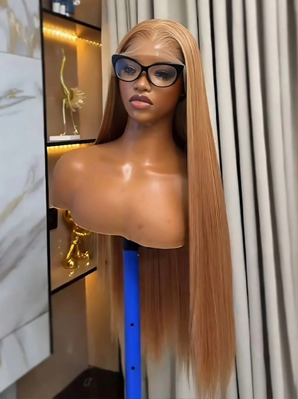 Dorsanee Light Honey Caramel Blonde 13x4 Lace Front Human Hair Wigs 200 Density - Image 3