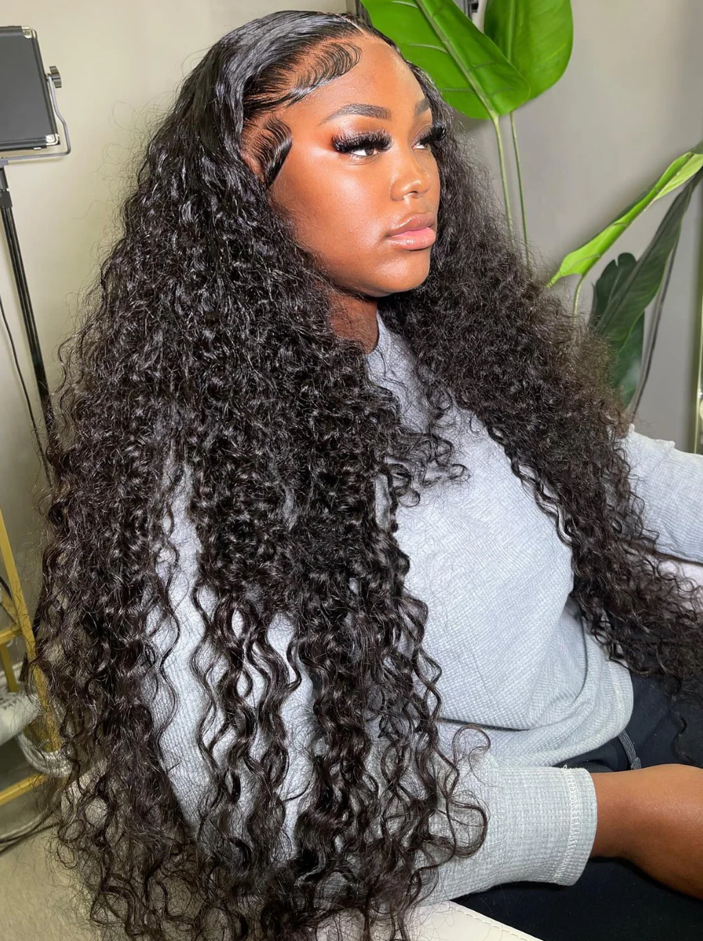 Dorsanee Long Wig 42 40 38 36 34 32 30 inch Knee Length 13x4 Lace Front Wet and Wavy Human Hair Wigs - Image 3