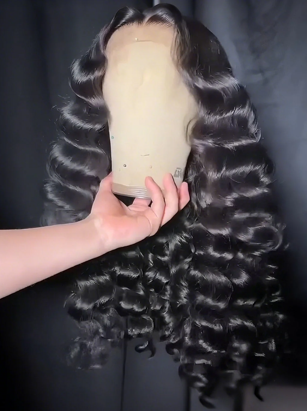 Dorsanee Loose Deep Wave Wand Curls 13X4 Lace Front Human Hair Wigs 250 300 Density - Image 2