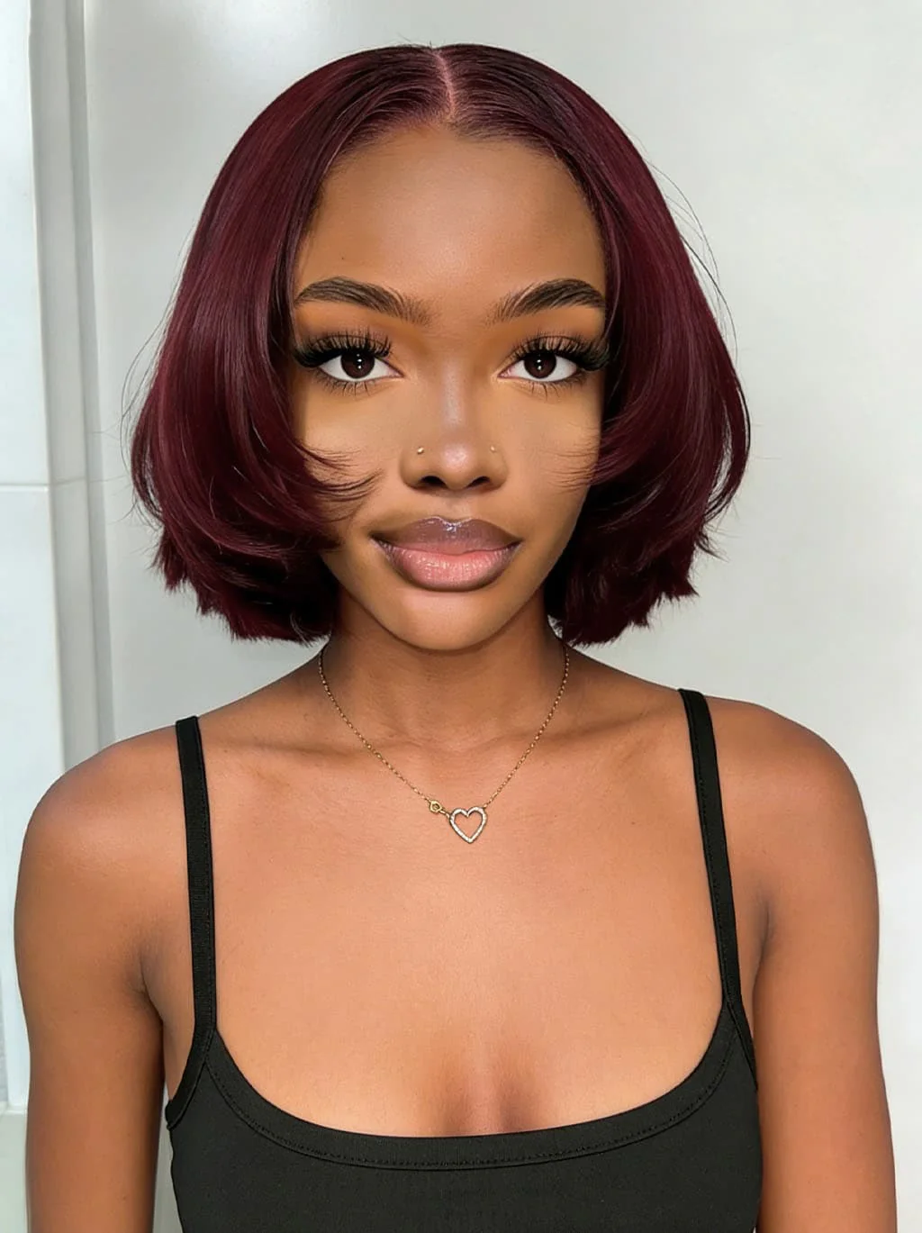 Dorsanee Luxury Layered Rounded Blowout Short Bob 13x4 Lace Front Human Hair Wigs - Image 7