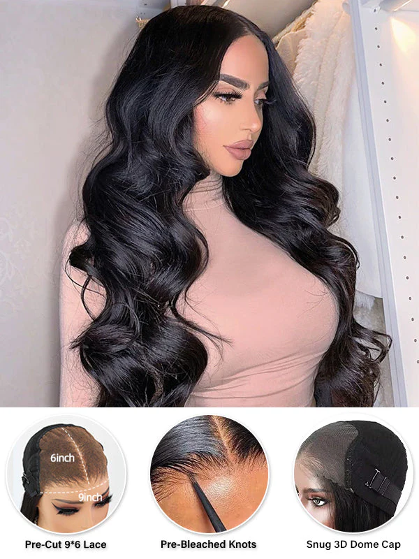 Dorsanee M-Cap PartingMax 9x6 Lace Closure Full Paring Space Wear Go Glueless Loose Body Wave Human Hair Wigs - Image 7